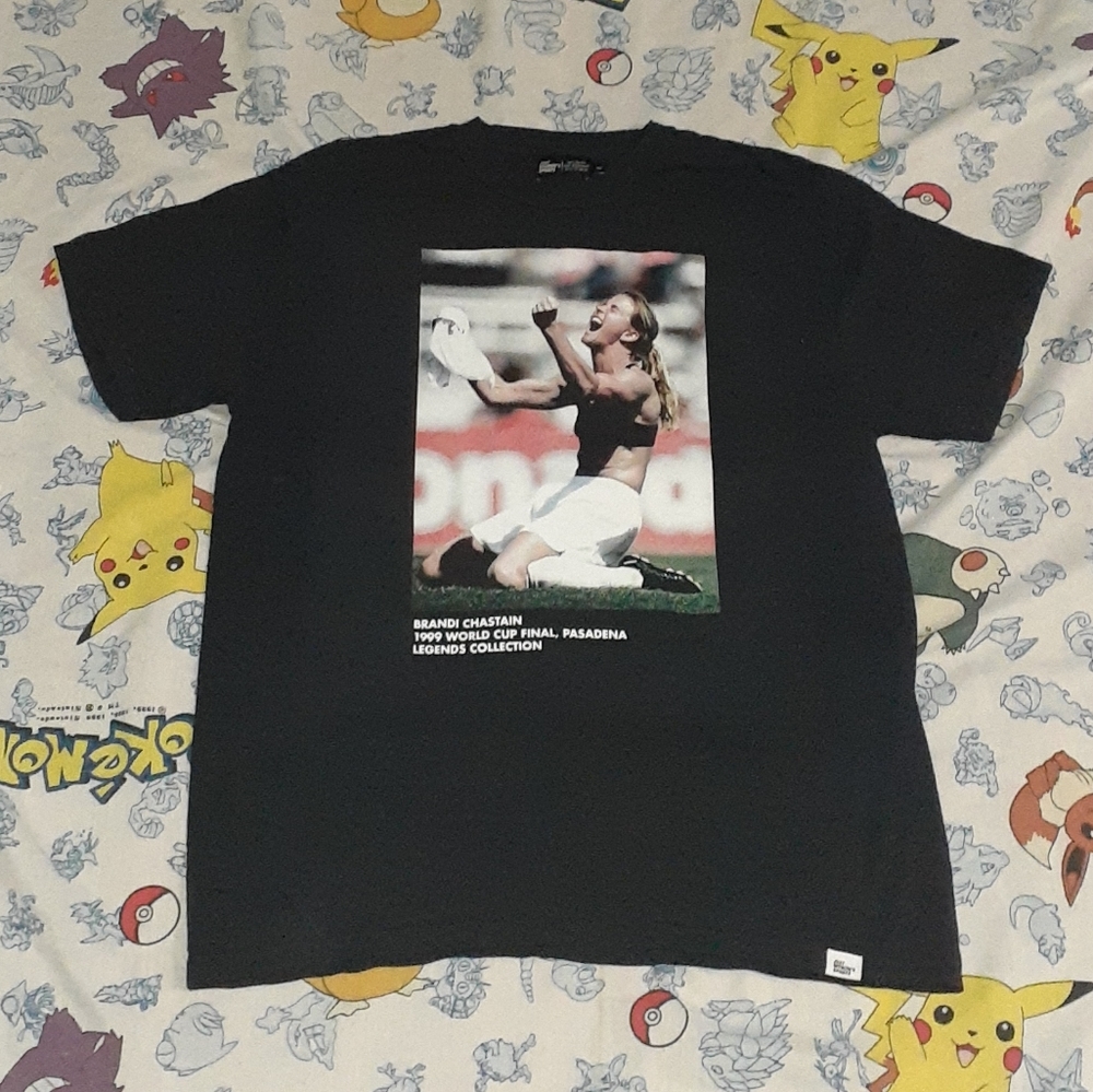 New Brandi Chastain USA Soccer World Cup Just Womens Sports Shirt US Tee - Picture 2 of 7